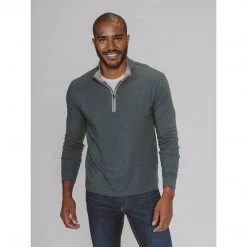 The Normal Brand Men's Puremeso Quarter Zip Pullover 48 The Normal Brand Men's Puremeso Quarter Zip Pullover