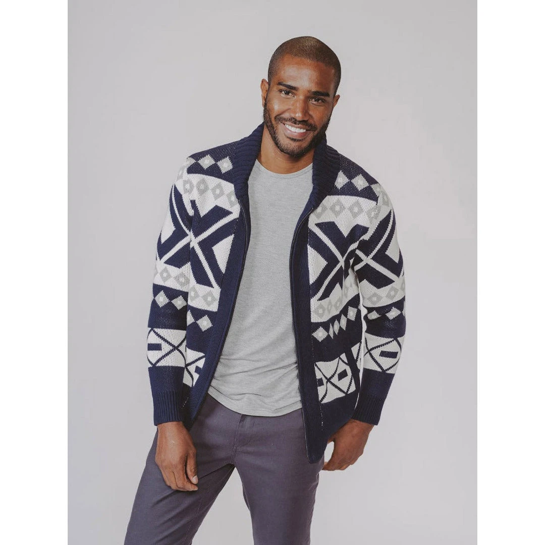 The Normal Brand Men's Nordic Full-Zip Cardigan 4 The Normal Brand Men's Nordic Full-Zip Cardigan