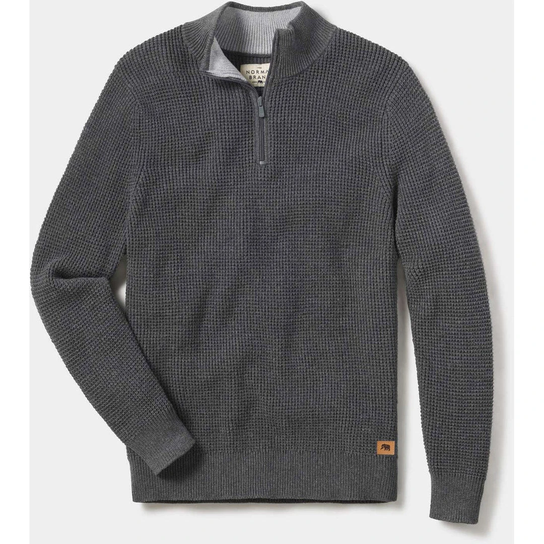 The Normal Brand Men's Waffle Knit Quarter Zip Pullover 3 The Normal Brand Men's Waffle Knit Quarter Zip Pullover