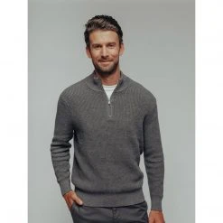 The Normal Brand Men's Waffle Knit Quarter Zip Pullover 8 The Normal Brand Men's Waffle Knit Quarter Zip Pullover