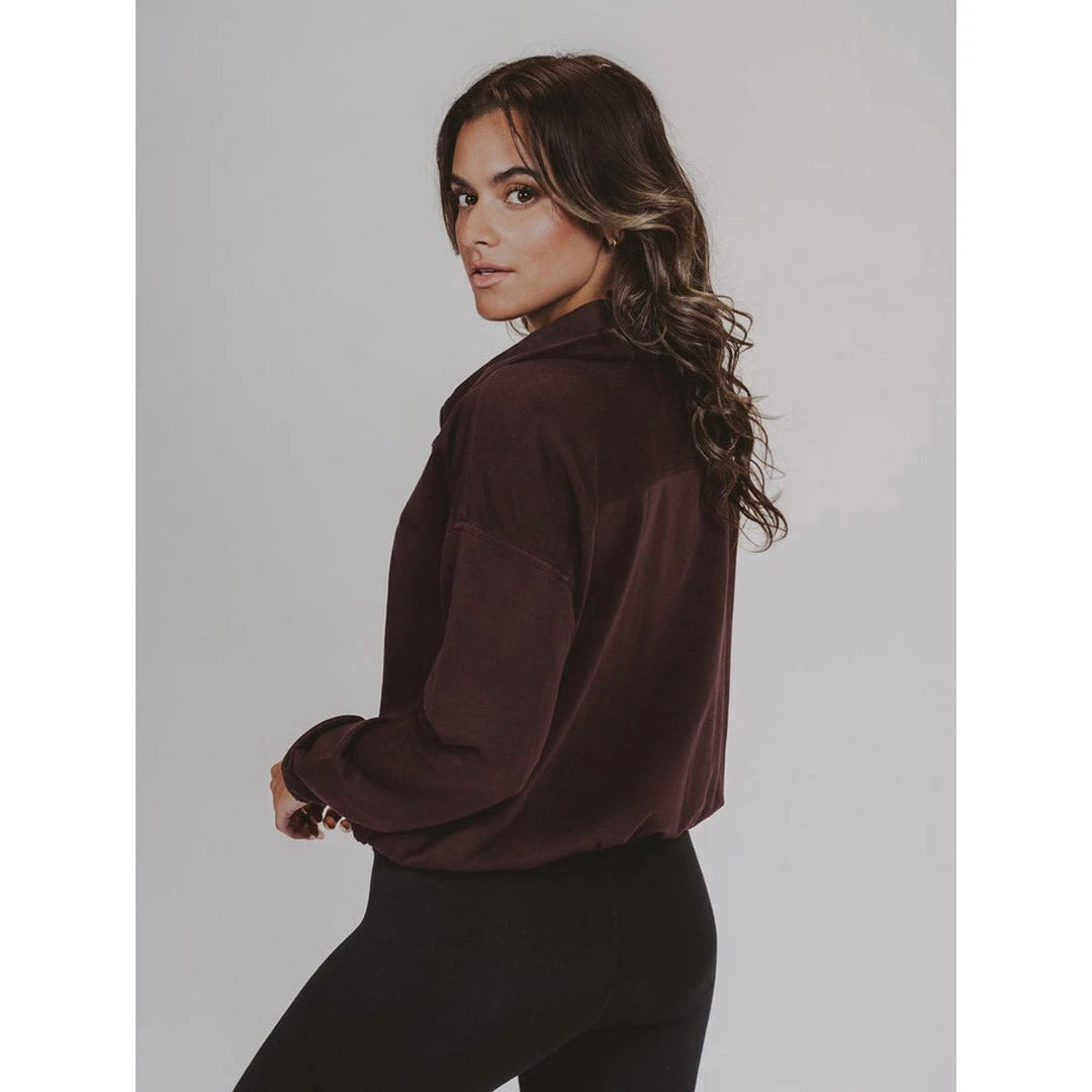 The Normal Brand Women's Classic Terry Looped Half Zip 5 The Normal Brand Women's Classic Terry Looped Half Zip