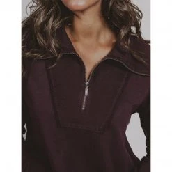 The Normal Brand Women's Classic Terry Looped Half Zip 12 The Normal Brand Women's Classic Terry Looped Half Zip