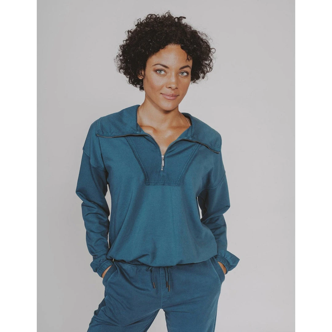 The Normal Brand Women's Classic Terry Looped Half Zip 9 The Normal Brand Women's Classic Terry Looped Half Zip