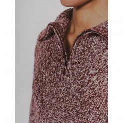 The Normal Brand Women's Dani Quarter Zip Sweater