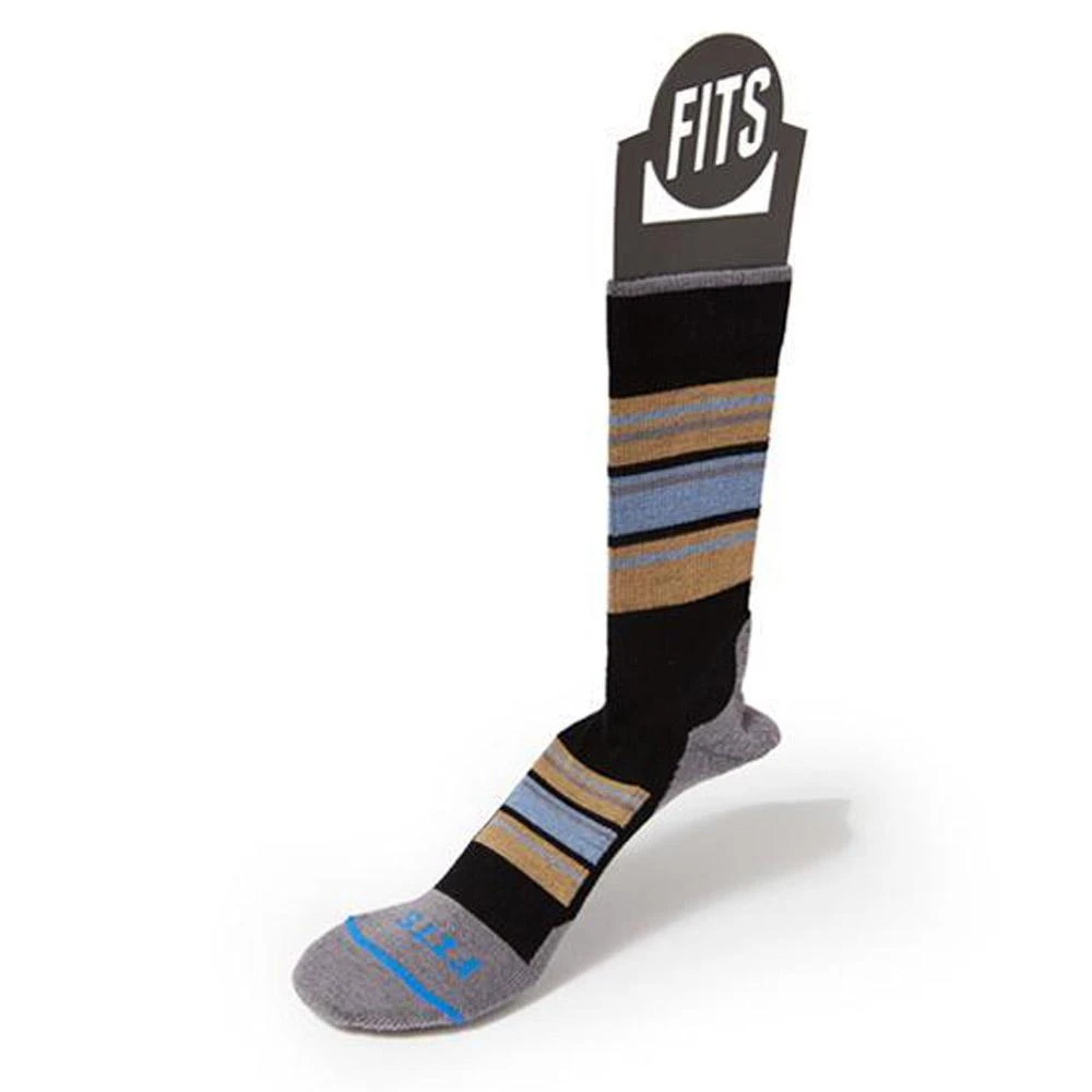 FITS Men Light Hiker Block Stripe Crew Socks 5 FITS Men Light Hiker Block Stripe Crew Socks
