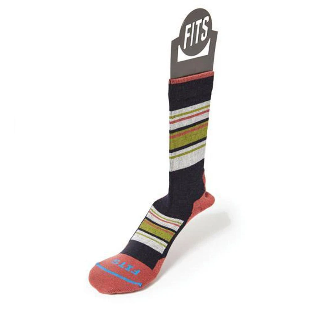 FITS Men Light Hiker Block Stripe Crew Socks 4 FITS Men Light Hiker Block Stripe Crew Socks
