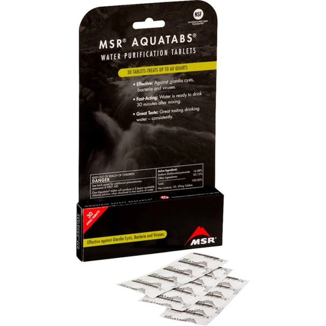 MSR Aquatabs Water Purification Tablets (Box Of 30) 3 MSR Aquatabs Water Purification Tablets (Box Of 30)