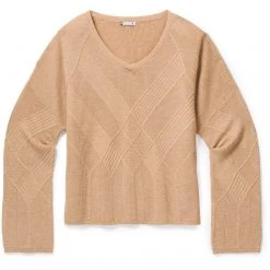 Smartwool Women's Shadow Pine Cable V-Neck Sweater - Clearance