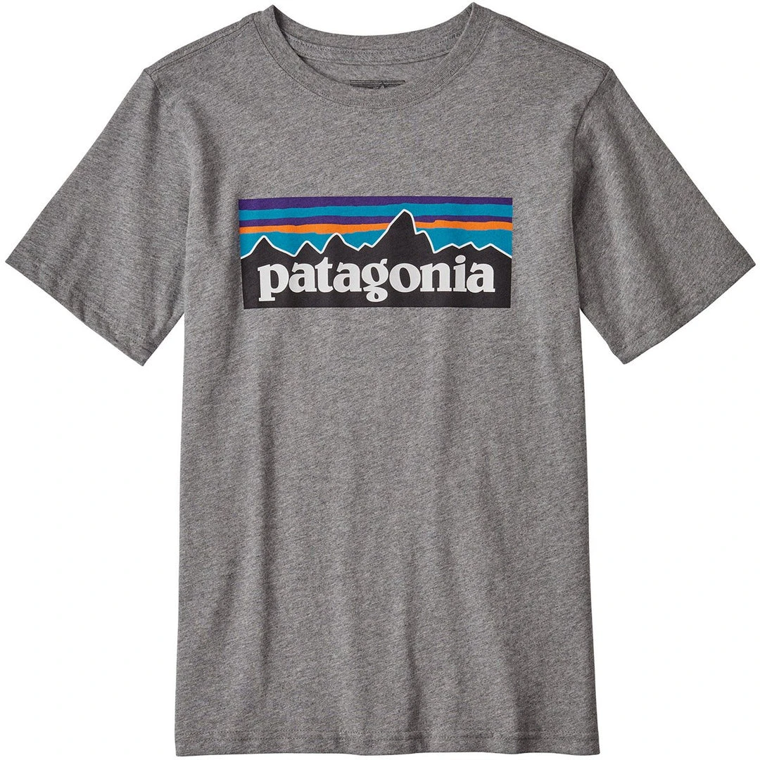 Patagonia Kids Boys' P-6 Logo Organic Cotton T-Shirt 3 Patagonia Kids Boys' P-6 Logo Organic Cotton T-Shirt