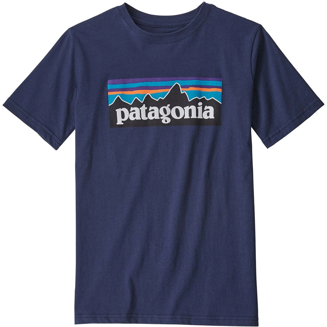 Patagonia Kids Boys' P-6 Logo Organic Cotton T-Shirt 6 Patagonia Kids Boys' P-6 Logo Organic Cotton T-Shirt
