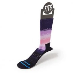 FITS Women's Casual Gradient Stripe Crew Socks