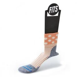 FITS Women's Performance Trail Polka Stripe Quarter Socks