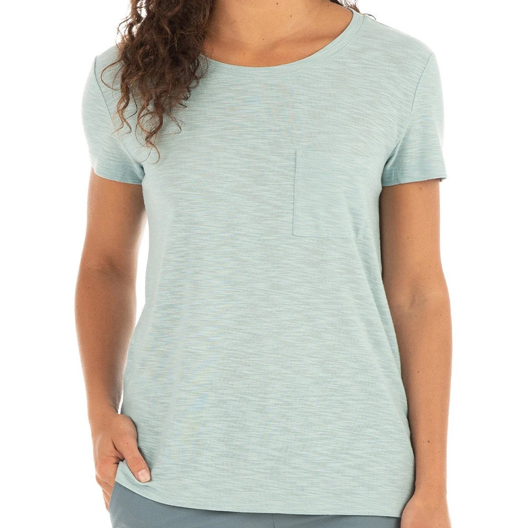 Free Fly Women's Bamboo Slub Channel Pocket Tee 3 Free Fly Women's Bamboo Slub Channel Pocket Tee
