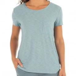 Free Fly Women's Bamboo Slub Channel Pocket Tee 8 Free Fly Women's Bamboo Slub Channel Pocket Tee