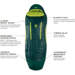 NEMO Equipment Camp & Hike Women's Disco 15 Down Sleeping Bag - Regular 15 NEMO Equipment Camp & Hike Women's Disco 15 Down Sleeping Bag - Regular