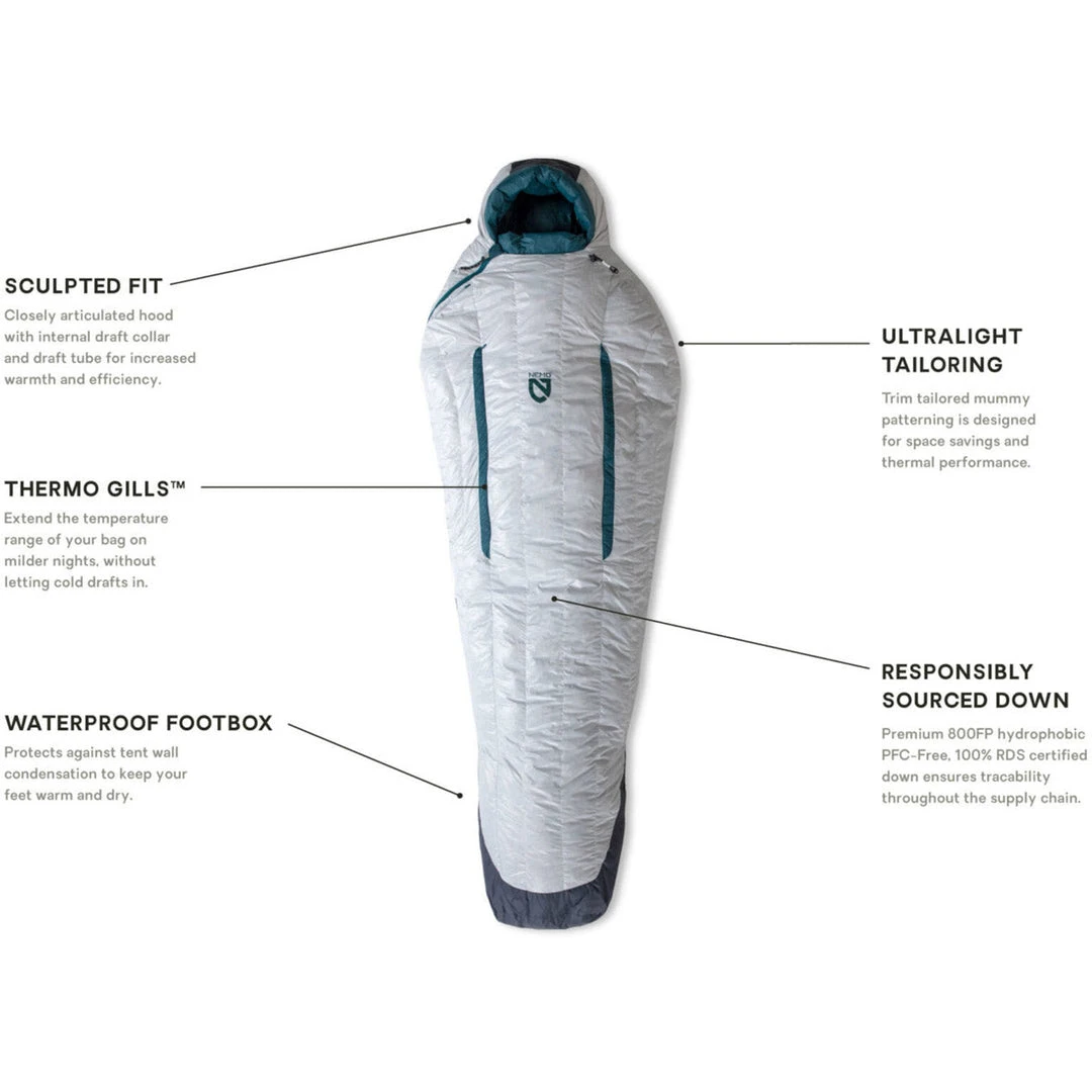 NEMO Equipment Camp & Hike Women's Kayu 15 Down Sleeping Bag - Regular 8 NEMO Equipment Camp & Hike Women's Kayu 15 Down Sleeping Bag - Regular