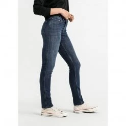 DU/ER Women's Performance Denim Mid Rise Slim Straight